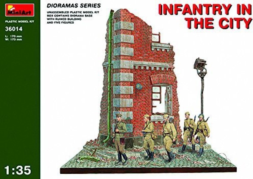 MiniArt 1/35 Infantry In The City Diorama Base With Figure Set (5