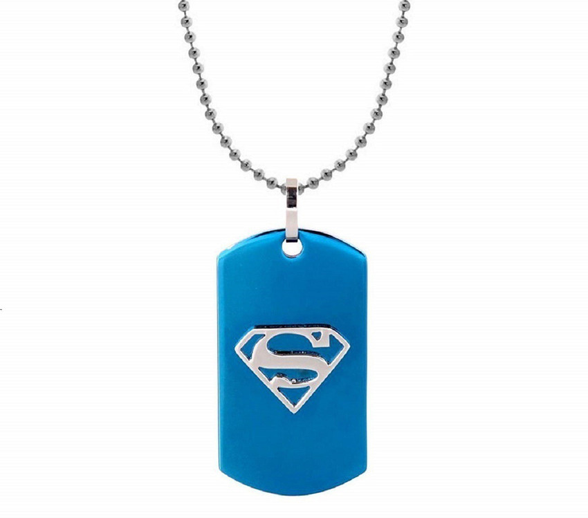 Superman dog tag hotsell necklace