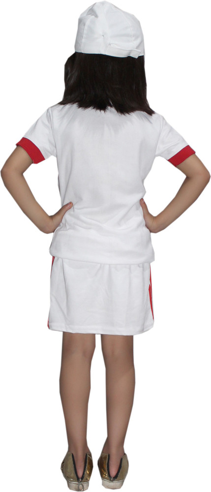 KAKU FANCY DRESSES National Hero Sania Mirza,Tennis Player Costume -White,  7-8 Years, For Girls Kids Costume Wear Price in India - Buy KAKU FANCY  DRESSES National Hero Sania Mirza,Tennis Player Costume -White,