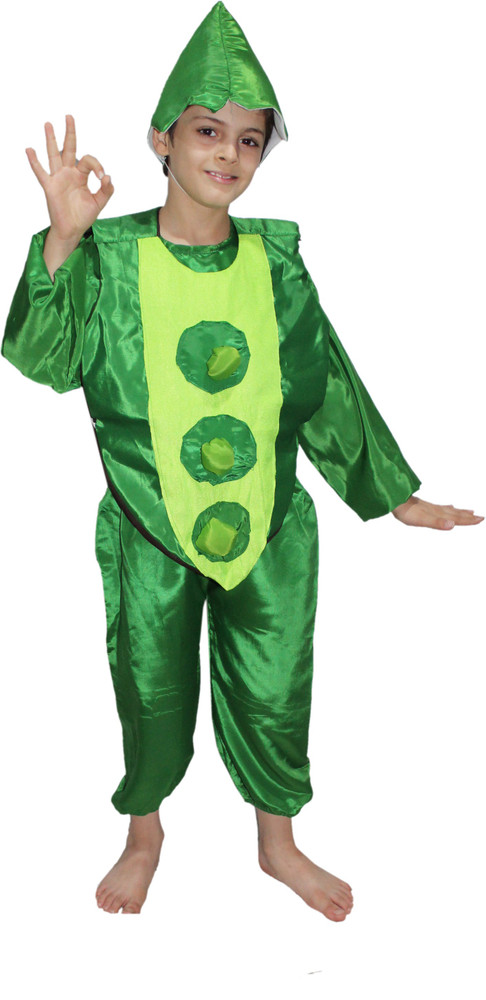 KAKU FANCY DRESSES Peas Vegetables Costume Green 5 6 Years For