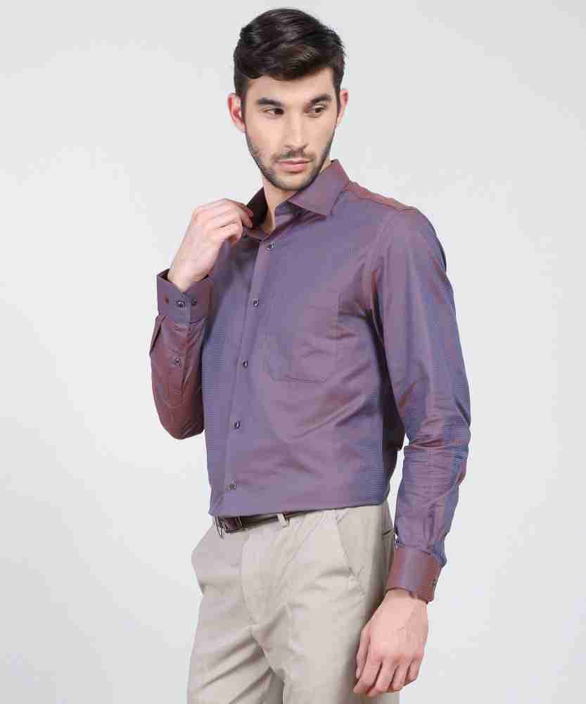 Louis Philippe red color cotton shirt - G3-MFS10292 