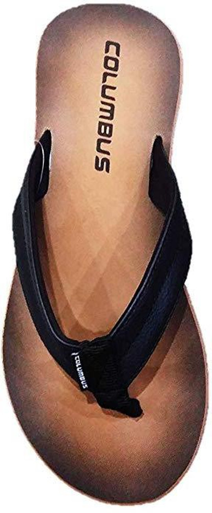 COLUMBUS Men predator brown black Flip Flops Buy COLUMBUS Men