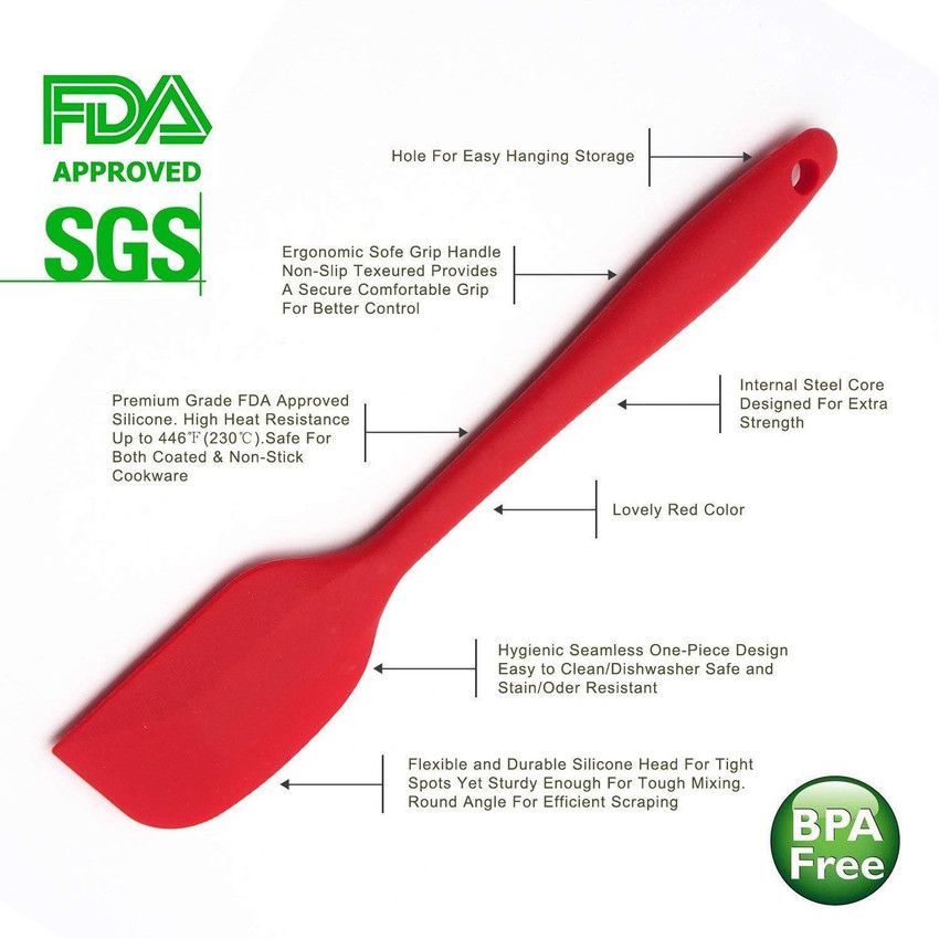 Ramkuwar Silicone Spatula Set 5 Piece 600 F Heat Resistant