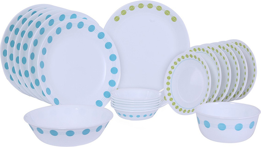 CORELLE Pack of 21 Glass South Beach Dinner Set Price in India Buy CORELLE Pack of 21 Glass South Beach Dinner Set online at Flipkart