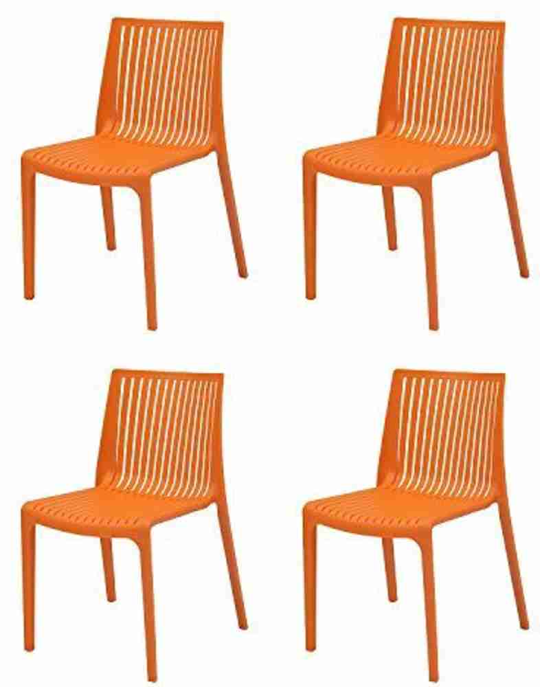 Supreme Oasis Set of 4 Chairs Orange Plastic Cafeteria Chair