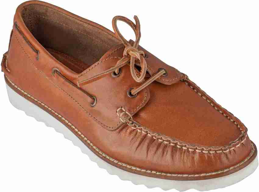 Genuine leather boat shoes on sale