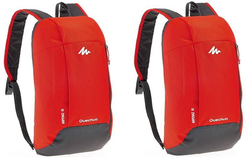 Flipkart QUECHUA by Decathlon Kids Outdoor Travel Backpack For Hiking Camping Mini Small Backpacks Rucksack 10L Red PACK OF 2 Waterproof Backpack Backpack