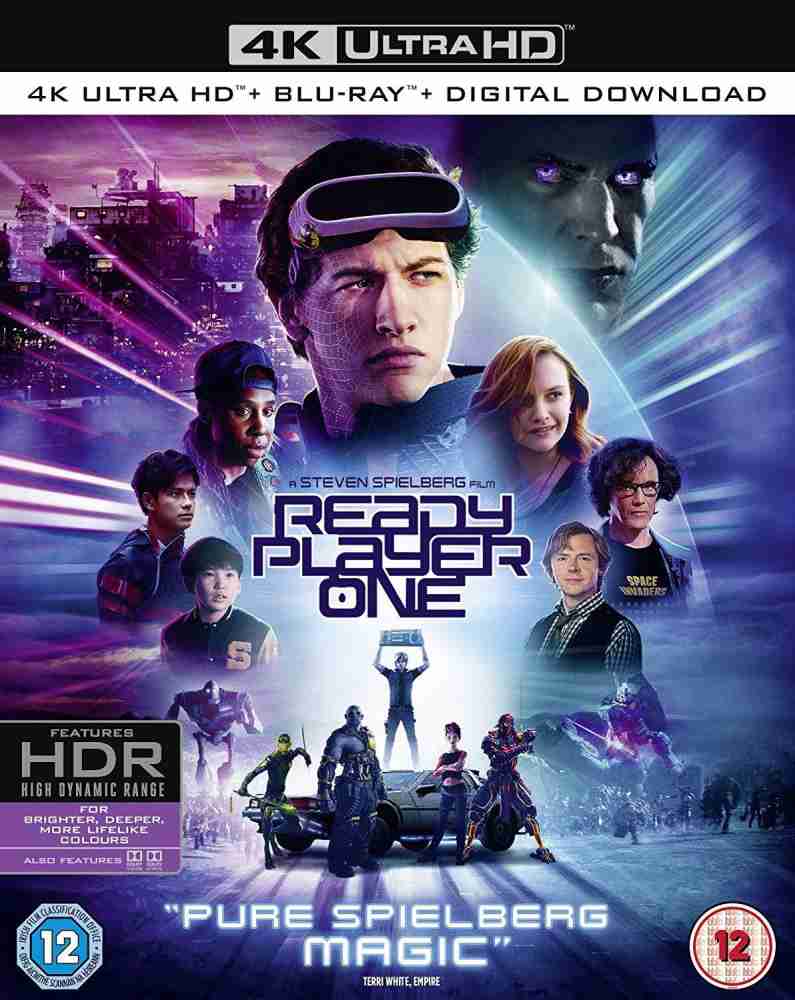 Ready Player One (4K UHD + Blu-ray + Digital Download) (2-Disc Set  Including Over 90 Minutes of Special Features) (Slipcase Packaging + Region  Free + Fully Packaged Import) Price in India 