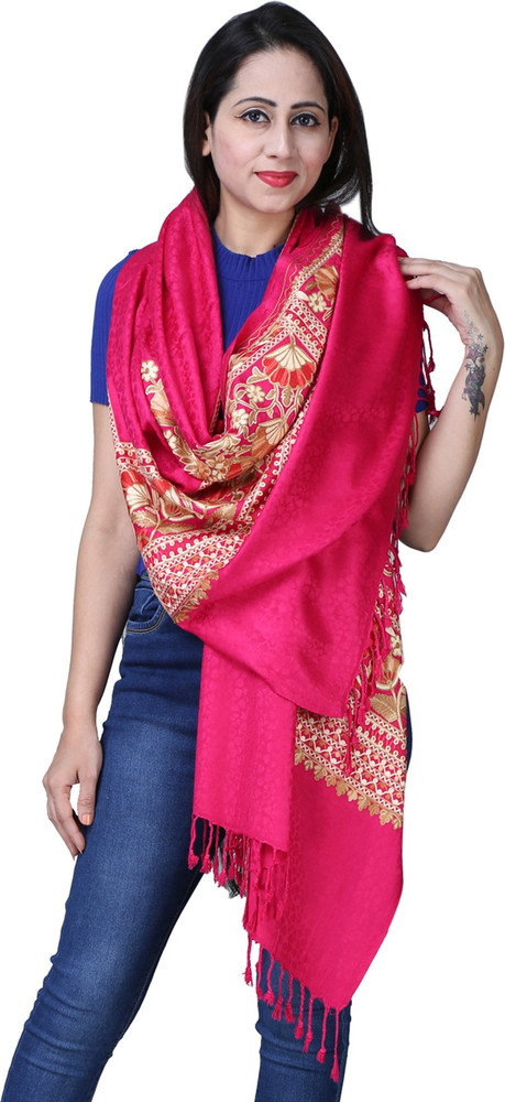 PORTIA Embroidered Viscose Women Stole Scarf Fancy Scarf Buy