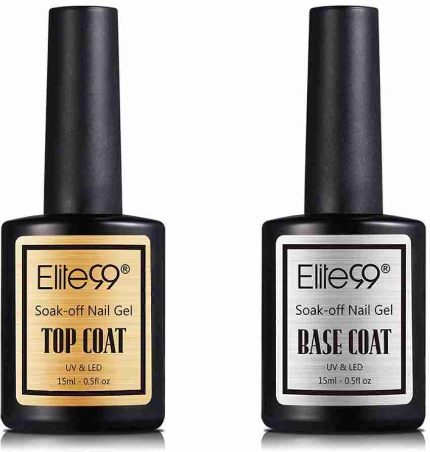 Elite99 Base and No Clean Top Coat Gel Nail Polish UV 10ml MULTI COLOR -  Price in India, Buy Elite99 Base and No Clean Top Coat Gel Nail Polish UV