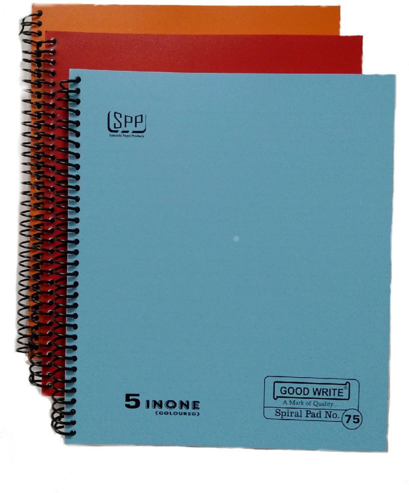 6-Pack Colored A6 Lined Binder Paper (240 Sheets/480 Pages), 6