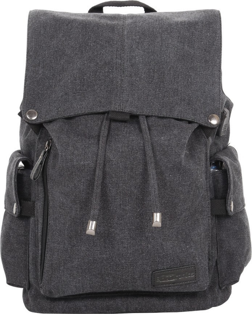 Black canvas deals laptop bag
