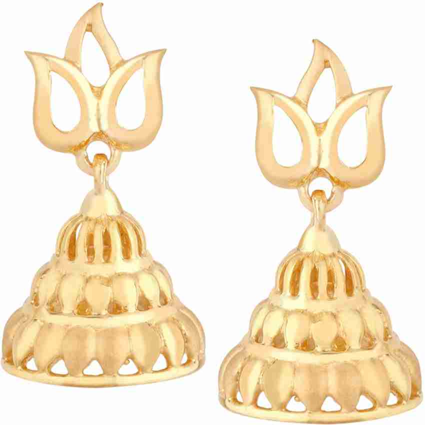 TBZ TheOriginal Jhumki Earrings Yellow Gold 22kt Jhumki Earring Price in India Buy TBZ TheOriginal Jhumki Earrings Yellow Gold 22kt Jhumki Earring online at Flipkart
