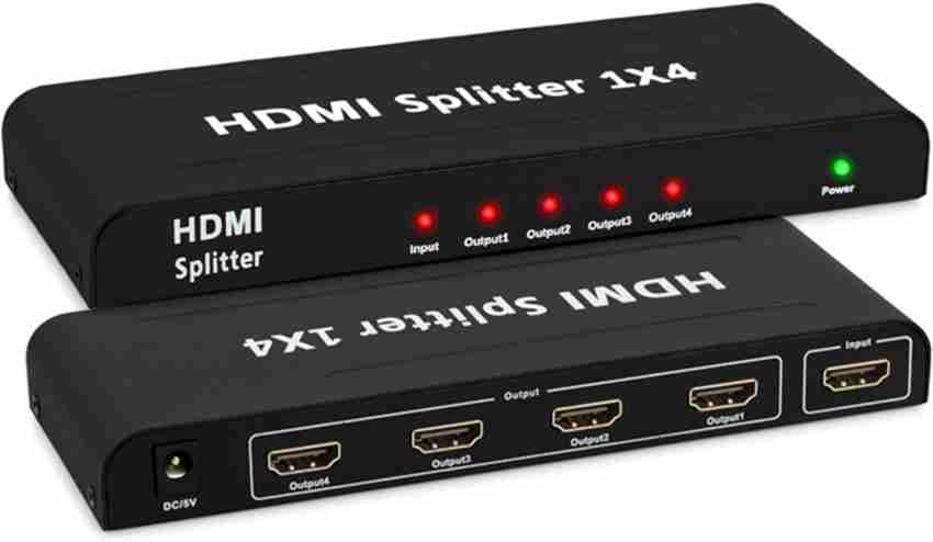 Microware 4K@60Hz HDMI Splitter, HDMI Splitter 1 in 2 Out, HDMI2.0b  Splitter for Dual Monitors, Support 3840x2160@60Hz, HDCP2.2, RGB 4:4:4,  18.5Gbps