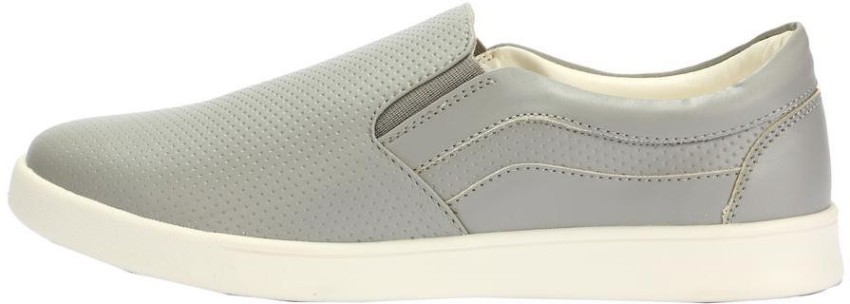 Men's gray slip store on shoes