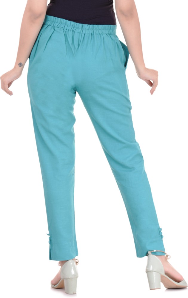 Vastranikhar Regular Fit Women Light Blue Trousers - Buy Light Blue  Vastranikhar Regular Fit Women Light Blue Trousers Online at Best Prices in  India