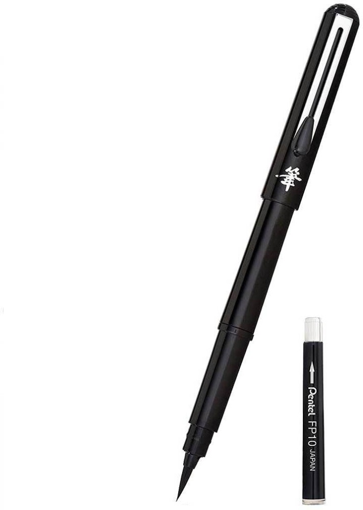 Pentel Arts Pocket Brush Pen Includes 2 Black Ink Refills (GFKP3BPA)