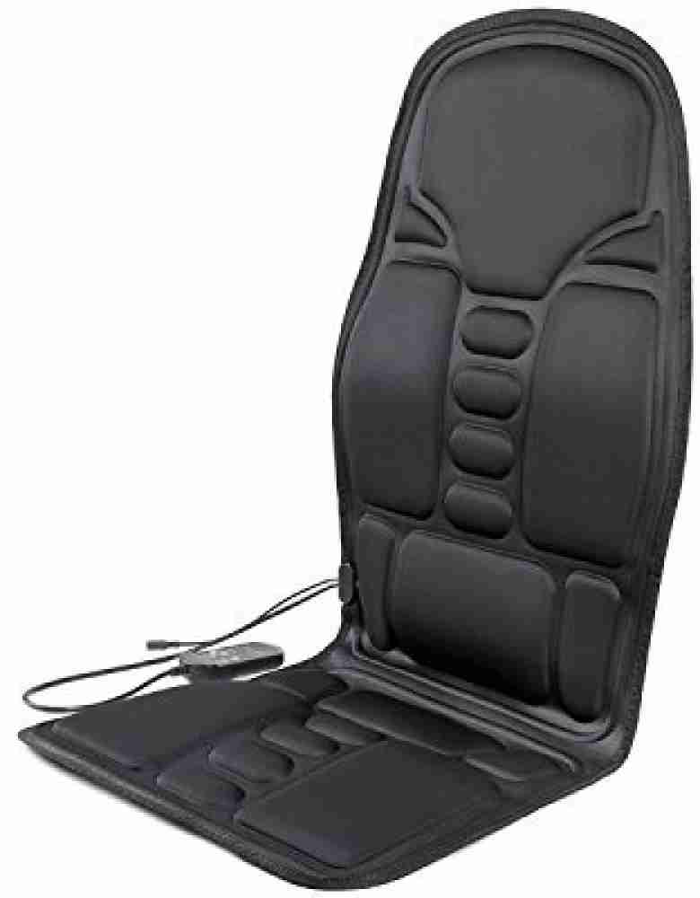 Qawachh Black Car Seat Full Back Massage Cushion Vibrating Heated