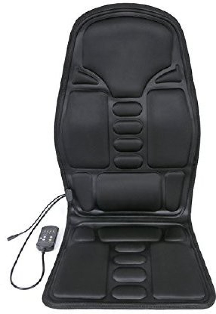 Qawachh Black Car Seat Full Back Massage Cushion Vibrating Heated For Body  Relaxation