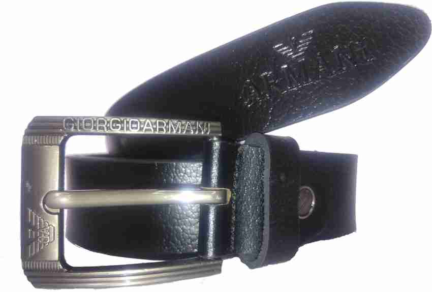 Giorgio Armani Men Formal Black Genuine Leather Belt black Price