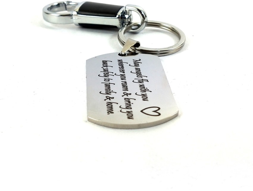 Shein Stainless Steel Aperture-Shaped Inspirational Keychain with Classic Quotes Laser Engraving, Whenever Remember, Courage Encouragement Key Ring,one-size