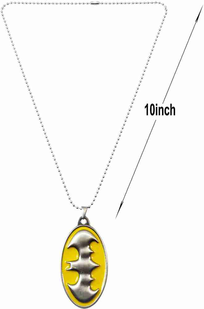 Sarah Batman Symbol Stainless Steel Dog Tag Necklace for Man and