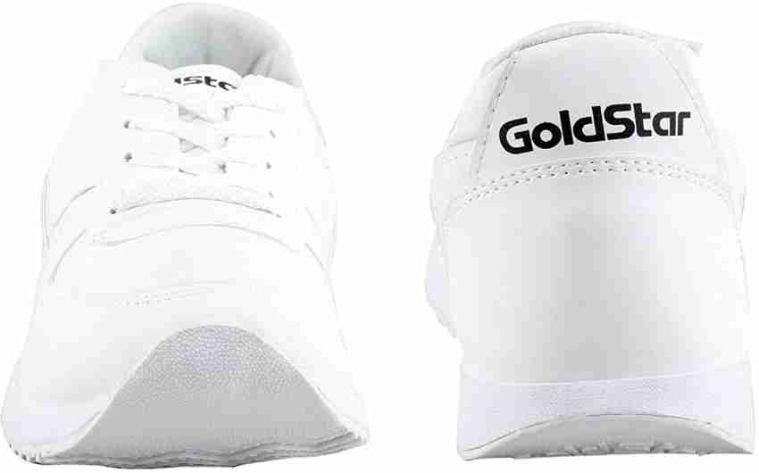 Gold star white on sale shoes