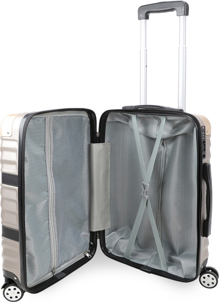 ZEVOG Vitton Cabin Luggage Champagne Gold color 20 Inch Cabin Suitcase 4 Wheels 20 inch Champagne Gold Price in India Flipkart