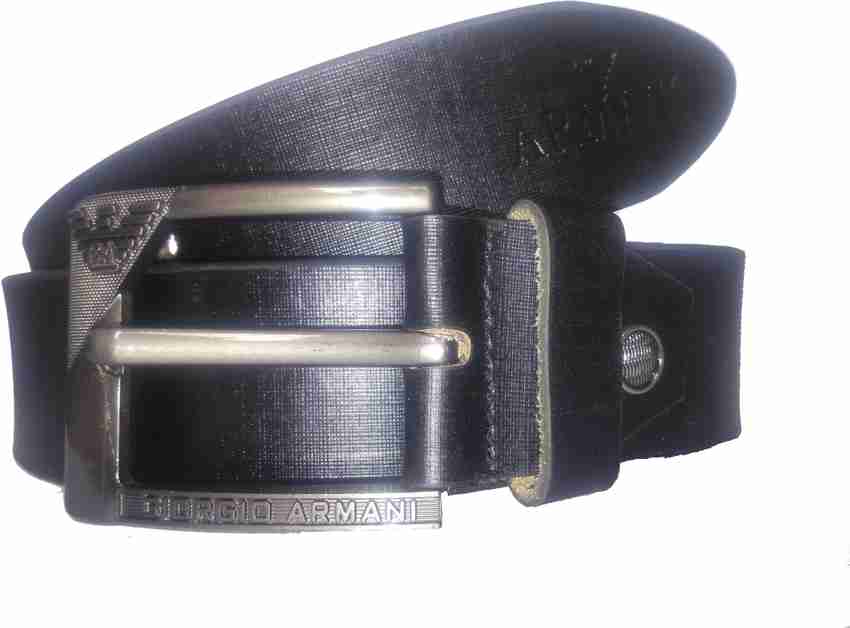 Giorgio Armani Men Party Black Genuine Leather Belt Black Flipkart
