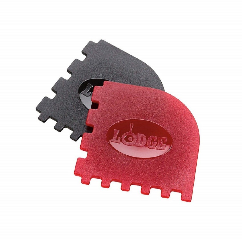 Lodge Polycarbonate Red and Black Pan Scraper, Set of 6 