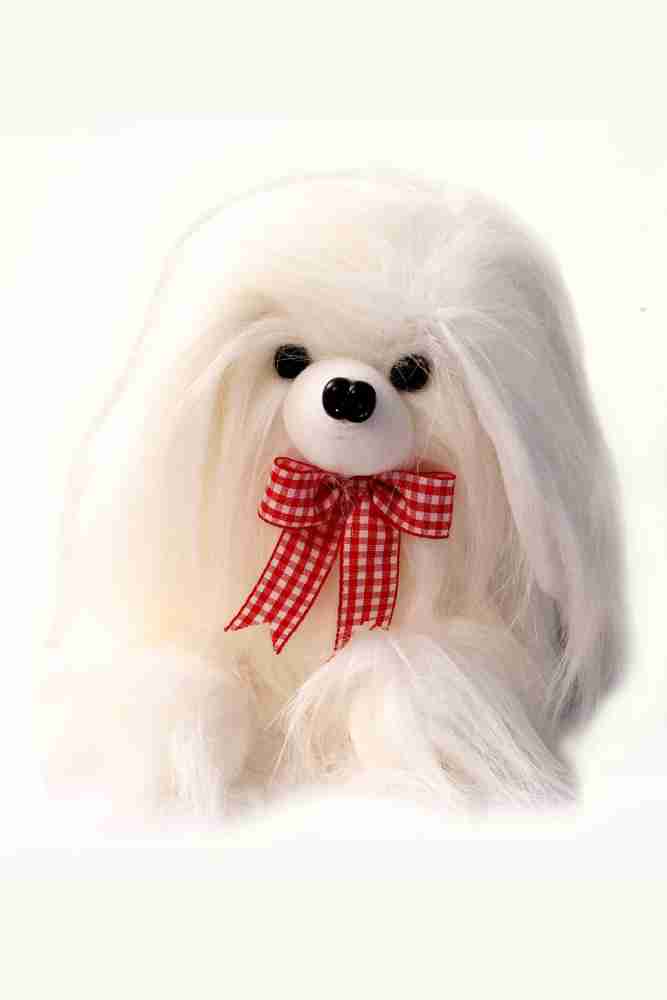 White Pomeranian Dog Stuffed Toy