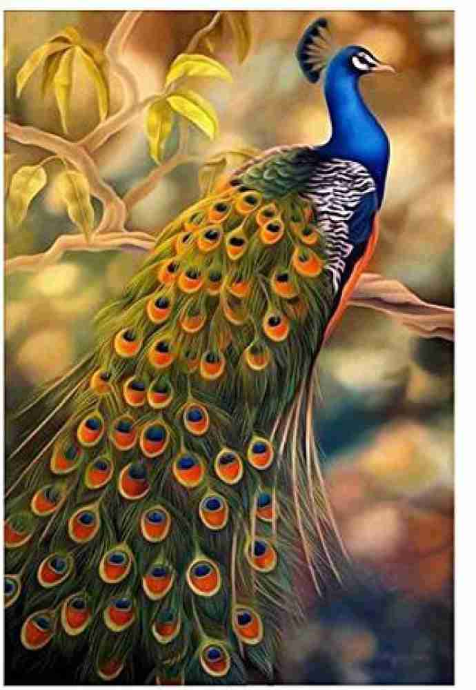Whitelotous 5D DIY Diamond Painting Embroidery Peacock Art Craft Home Decor  12.6 x 17.72 - 5D DIY Diamond Painting Embroidery Peacock Art Craft Home  Decor 12.6 x 17.72 . shop for Whitelotous products in India.