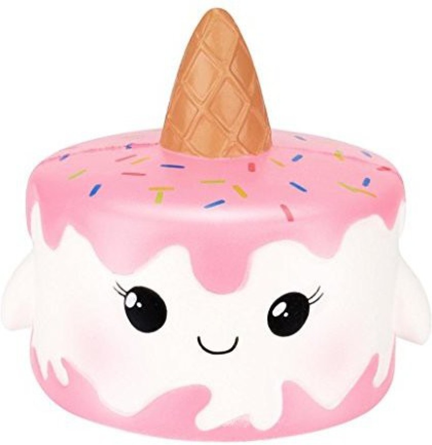 Viccent 9 Pcs Squishies Toys Pack, Jumbo Unicorn Cake Popcorn Donut Fries  and Mini Ice Cream