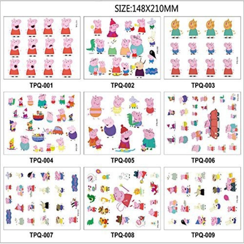 PEPPA PIG TATTOO Sticker - Kids party and easy washable, temporary tattoos  $1.50 - PicClick AU