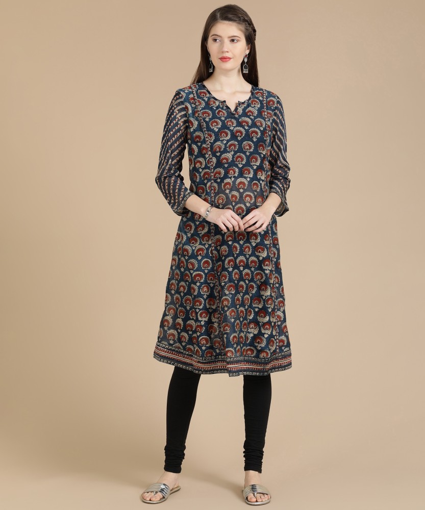 Fabindia Women Printed A line Kurta Buy Fabindia Women Printed A line Kurta Online at Best Prices in India Flipkart