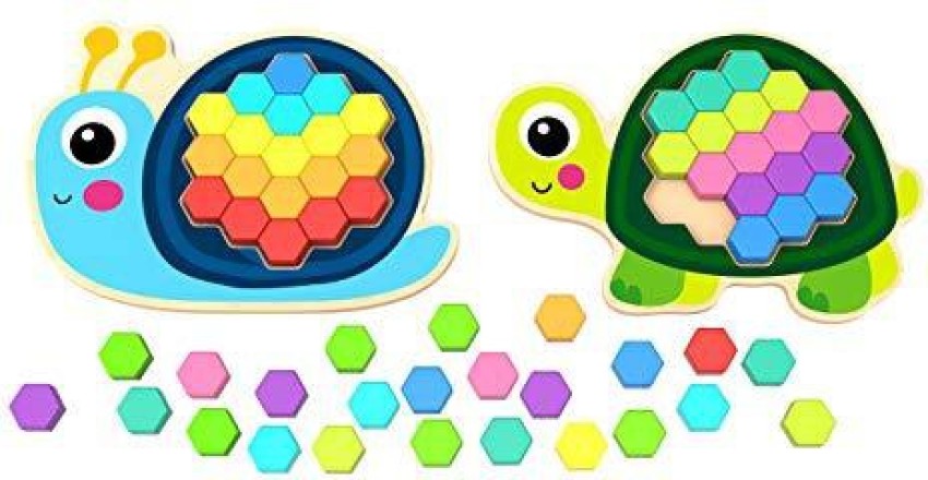 Fat Brain Toys Play Pattern Puzzle Snail Turtle Play Pattern