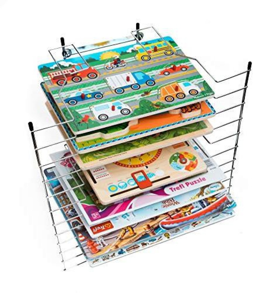 Kenley Puzzle Rack Organizer Holder Storage Wooden Puzzles Toddlers Large  Wire Puzzle Stand Kids Holds 12 Chunky Puzzles Peg Boar - Puzzle Rack  Organizer Holder Storage Wooden Puzzles Toddlers Large Wire Puzzle