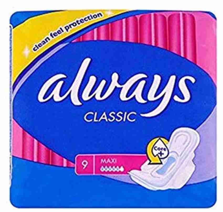 Always Cotton Soft Maxi Long Sanitary Pads 9 Pack