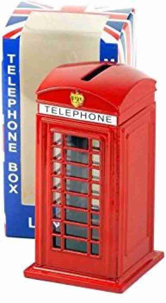 Metallo Rosso Inglese Britannico Londra Cabina telefonica Banca moneta  Banca Risparmio Pot Piggy Bank Red Phone Boo