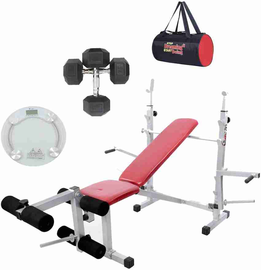 Lifeline 7.5 kg Multi Gym Bench 308 Bundles With Gym Bag