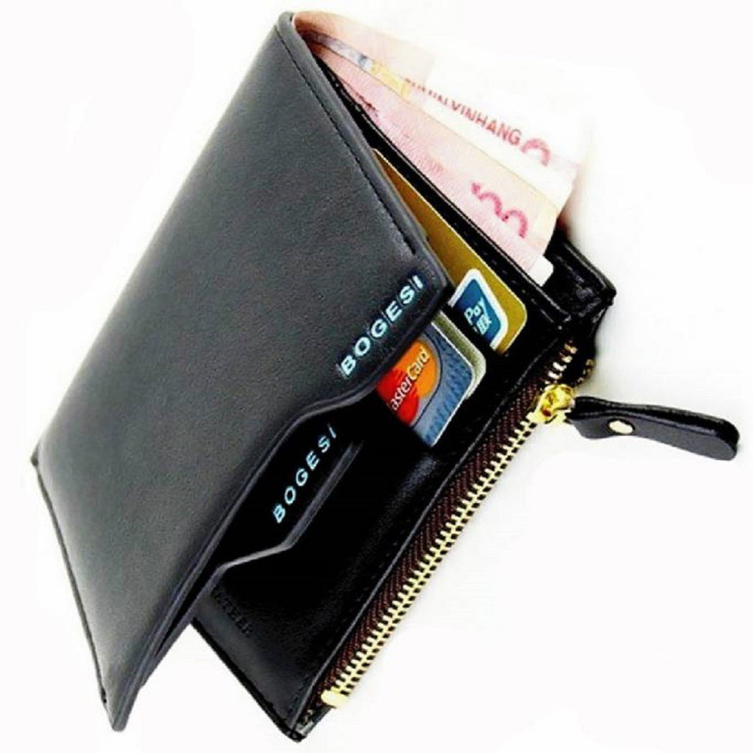 BOGESI Men Casual Black Artificial Leather Wallet Black Price in India Flipkart