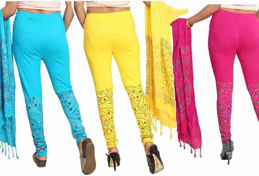 Outerwear Women Churidar Dupatta Set Buy Pink Yellow Skyblue Outerwear Women Churidar Dupatta Set Online at Best Prices in India Flipkart