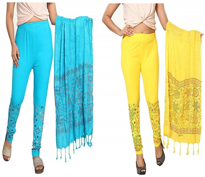 Printed leggings cheap with dupatta