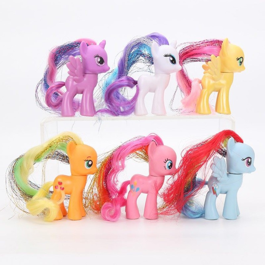 My Little Pony Toys Bundle Figurine Kids Girls 6pc Set Horse