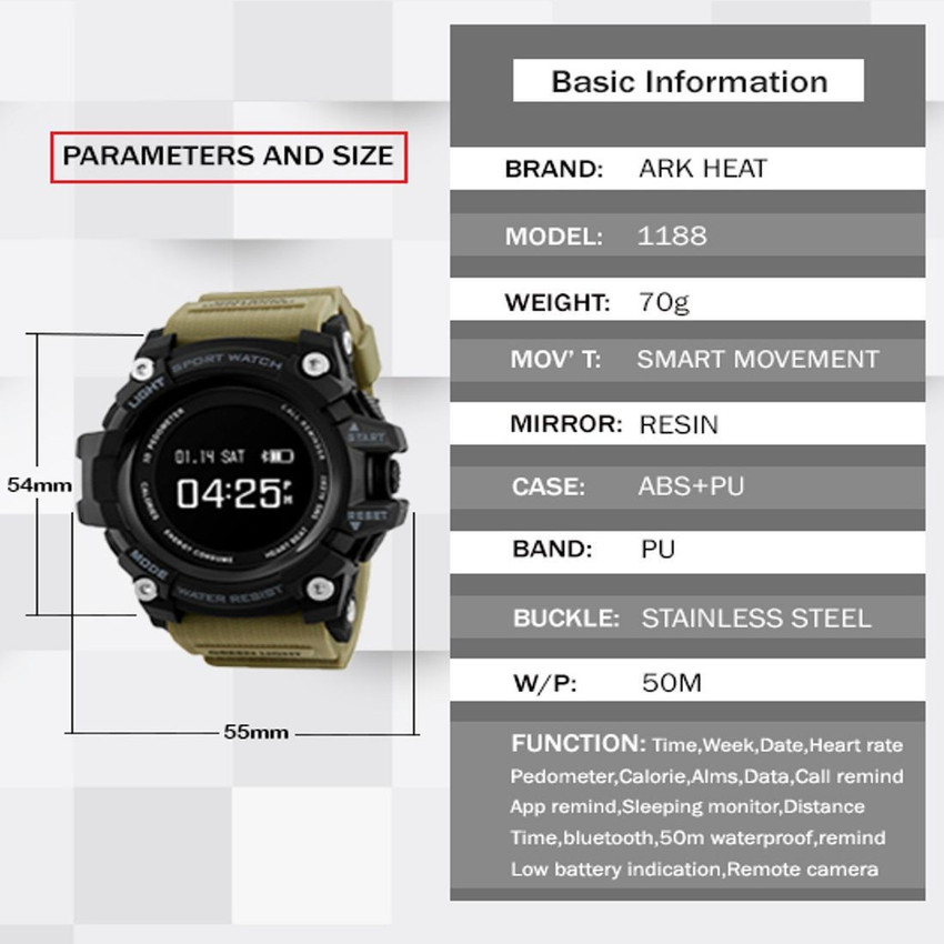 Skmei smart hotsell watch 1188