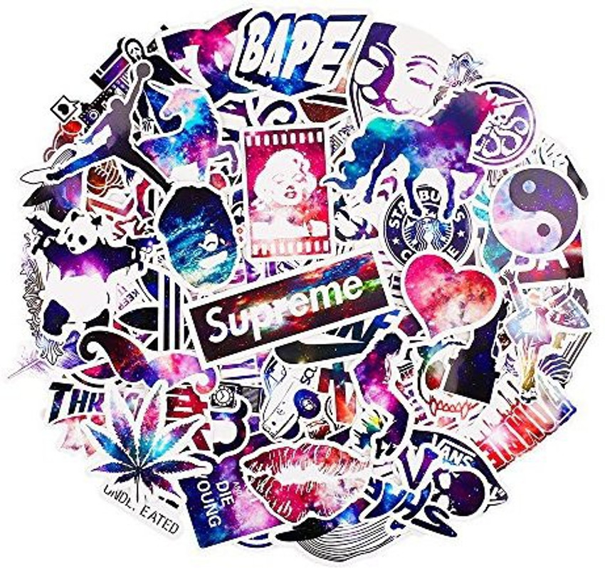 Genrc Car Stickers 100 pcs Breezypals Galaxy Laptop Stickers