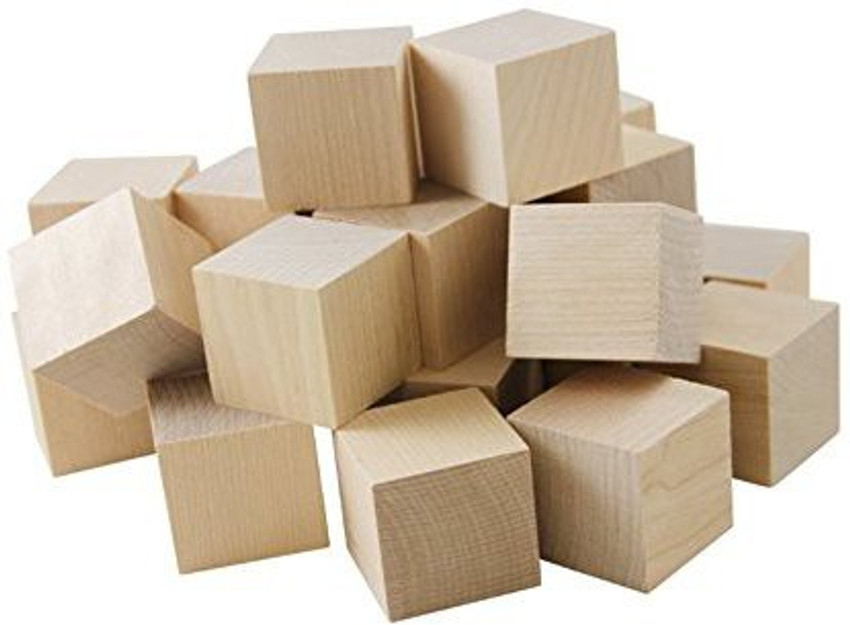 Genrc Wooden Cubes 1 Inch Wood Square Blocks For Puzzle Making