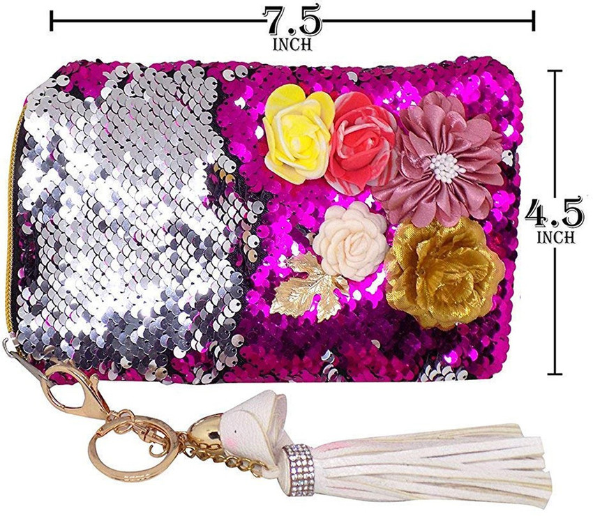 Flipkart Prime Glitter Clutch Purses for Women Purse for Girls Small Pouch Small Glitter Hand Bag for Ladies Multipurpose Bag Multipurpose Bag