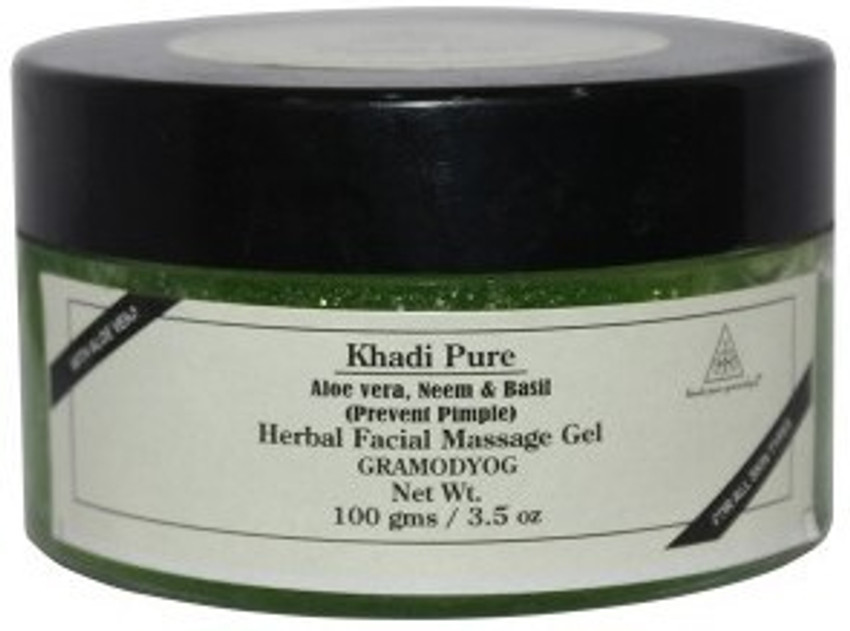 Khadi pure herbal aloevera neem & basil facial massage gel top