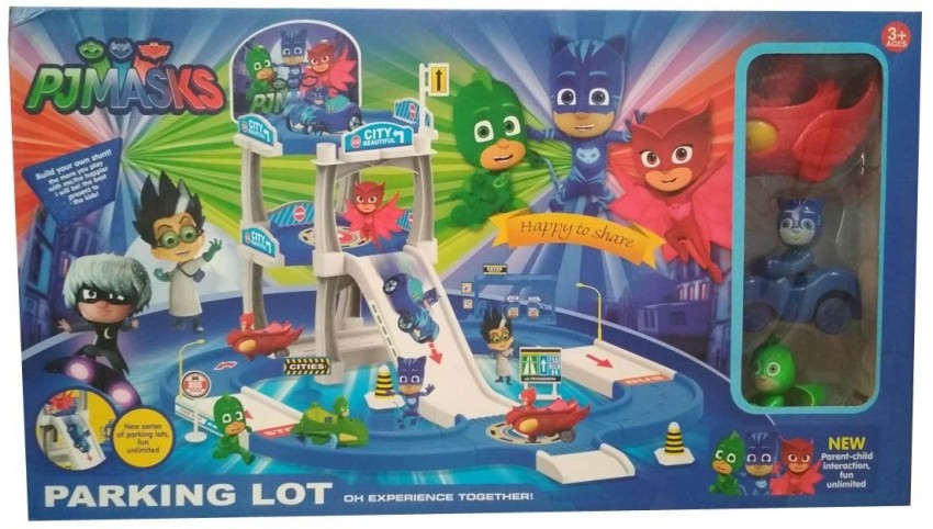 HALO NATION Pj Masks PJ Command Center - High Tower Parking Lot Toys with  Lot Car Characters - Catboy Owlette Gekko Masked Figure - Pj Masks PJ  Command Center - High Tower